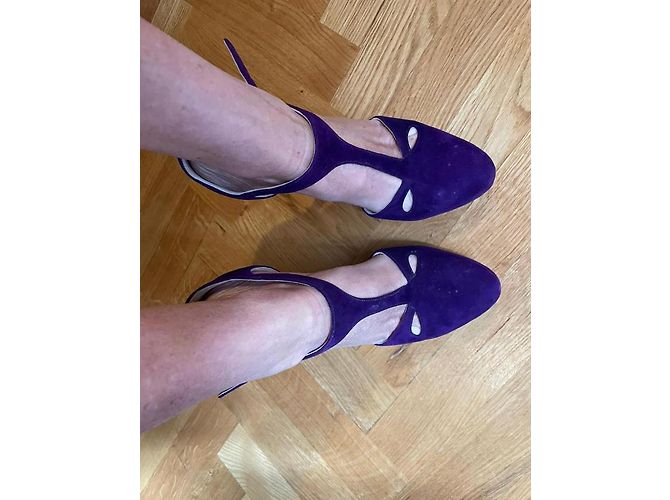 Prada Absatzschuhe Dunkelviolett Hirschleder 37.5 - Ansicht 9