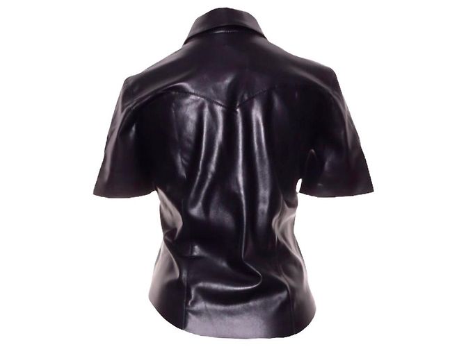 Nanushka Camicia Chiara in pelle vegana Nero - vista 3