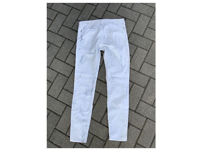 7 For All Mankind Pantalon Slim Blanc - vue 4