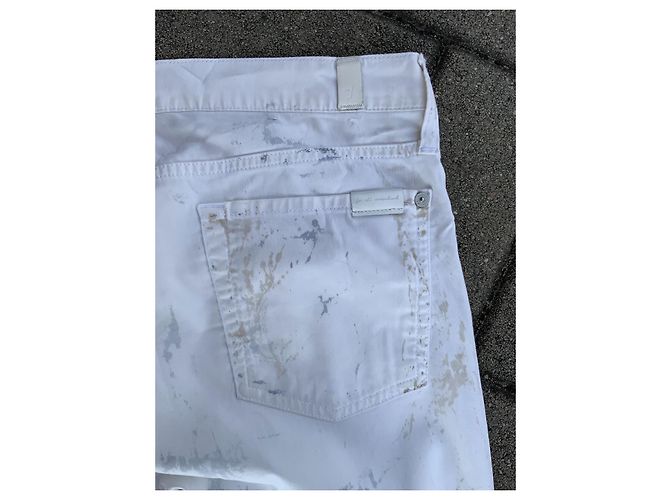 7 For All Mankind Pantalon Slim Blanc - vue 5