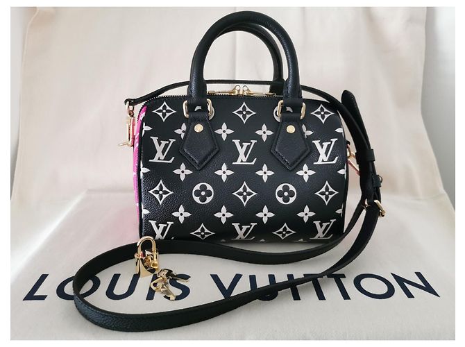 Louis Vuitton speedy Bandouliere 20 BORSA Noir Rose Blanc Nero Rosa Bianco - vista 6