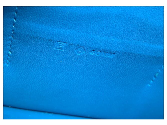 Hermès Cartera de piel de cocodrilo Dogon Azul - vista 5