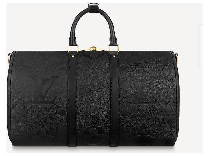 Louis Vuitton LV Keepall 45 pelle nuova Nero - vista 2