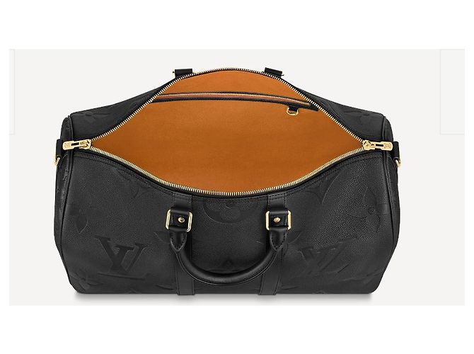 Louis Vuitton LV Keepall 45 pelle nuova Nero - vista 4