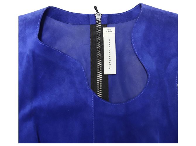 Mini abito Victoria Beckham con pannelli in pelle scamosciata multicolor Stampa python - vista 6