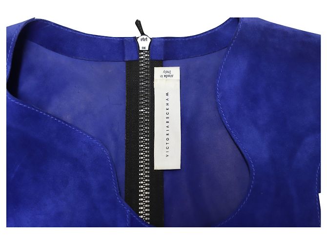 Mini abito Victoria Beckham con pannelli in pelle scamosciata multicolor Stampa python - vista 7