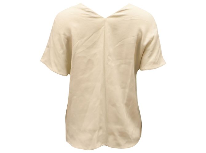 BLUSA V-Cuello Vince en Viscosa Marfil Blanco Crudo - vista 2