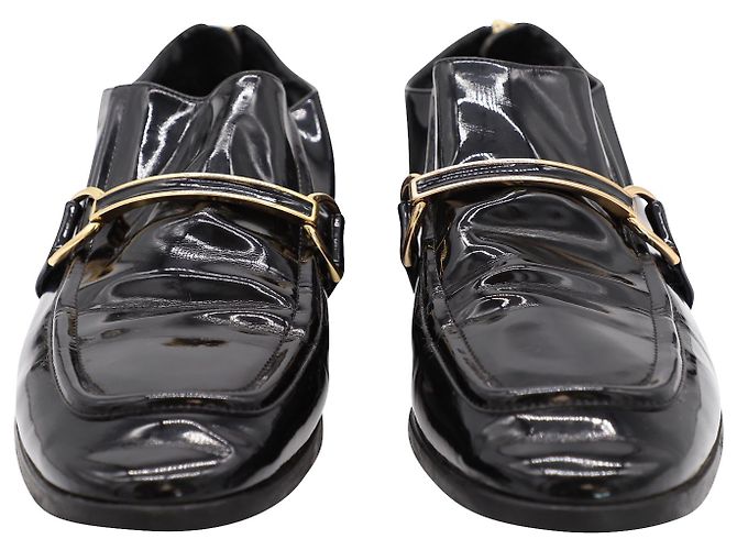 Stella Mc Cartney Mocasines Stella McCartney Morgana de charol negro - vista 2