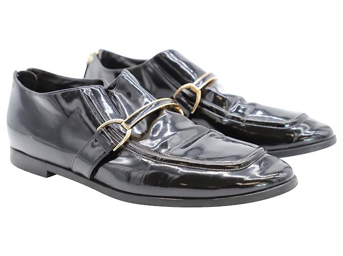 Stella Mc Cartney Mocasines Stella McCartney Morgana de charol negro - vista 3