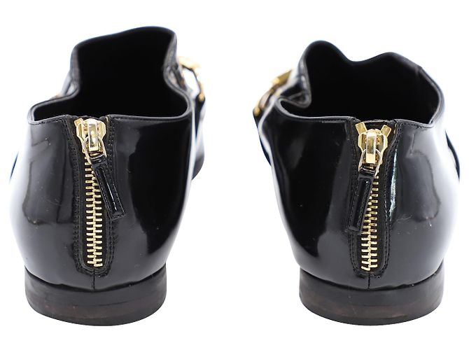 Stella Mc Cartney Mocasines Stella McCartney Morgana de charol negro - vista 4