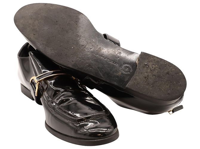 Stella Mc Cartney Mocasines Stella McCartney Morgana de charol negro - vista 6