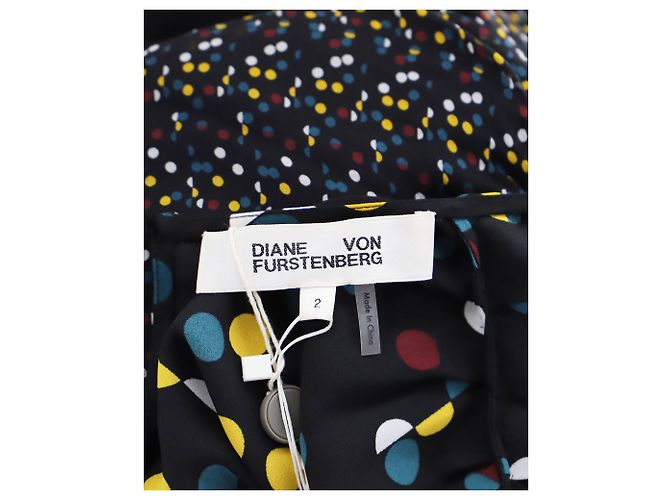 Mono largo de rayón negro con lunares Sophie de Diane von Furstenberg - vista 3