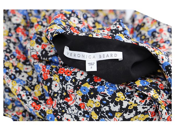 Veronica Beard Minna Wickelkleid mit Rüschen aus Seide mit Blumenmuster - Ansicht 3
