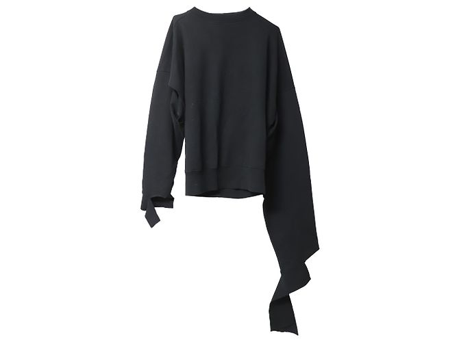 Vêtements Vetements Deconstructed Sweater in Black Cotton - view 6