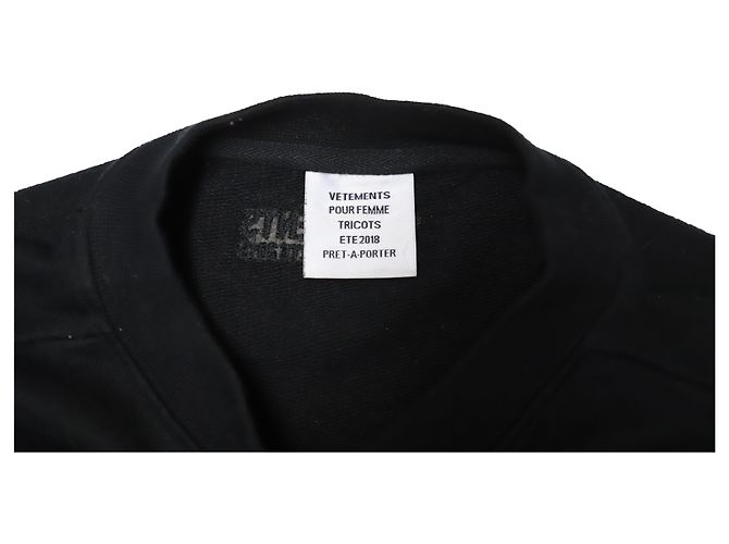 Vêtements Vetements Deconstructed Sweater in Black Cotton - view 8