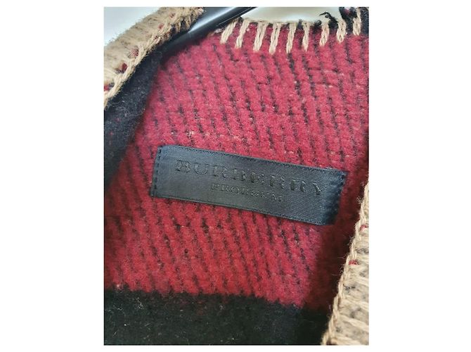 Poncho Cape Burberry Check Wolle und koschere Decke - Ansicht 11