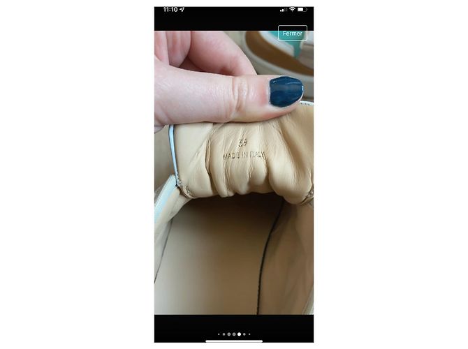 Chloé Sonny Sneaker braun weiß türkis Stoff - Ansicht 6