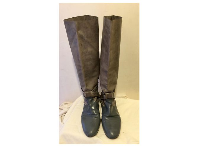 Chloé Botas Chloe gris pizarra y paloma - vista 3
