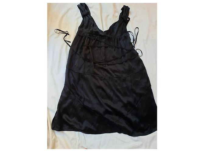 Vestido Miu Miu de seda negra estilo imperio Negro - vista 3