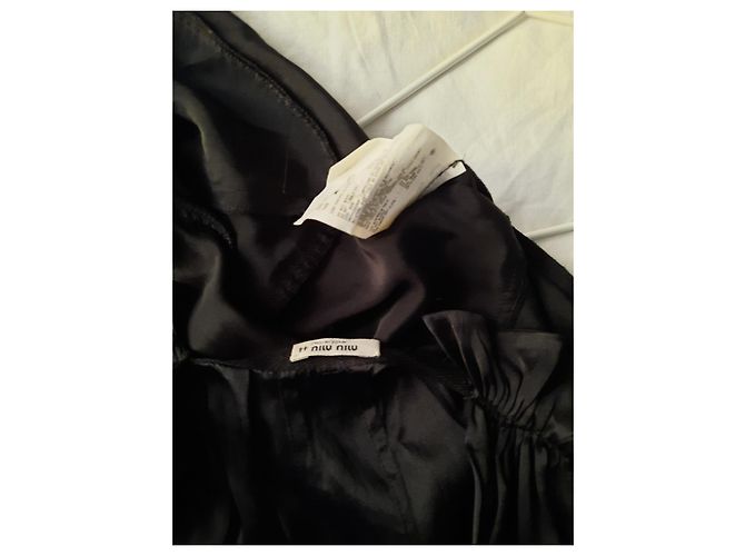 Vestido Miu Miu de seda negra estilo imperio Negro - vista 4