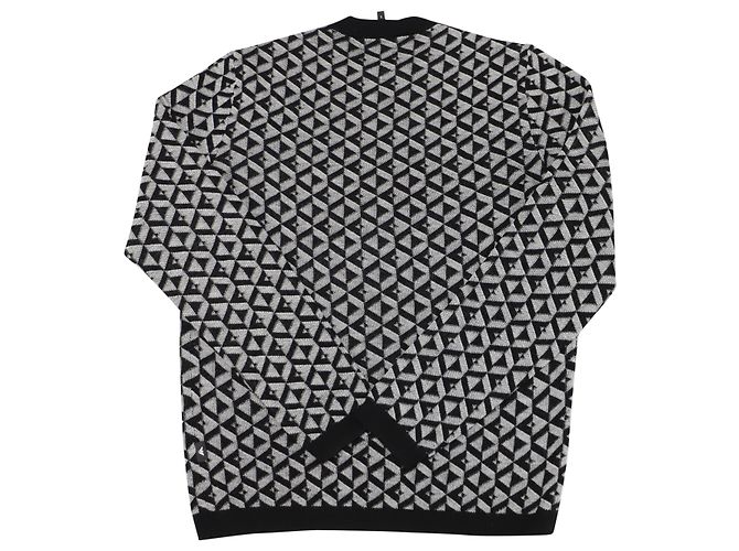 Emporio Armani Geometric Print Sweater in Multicolor Wool - view 2