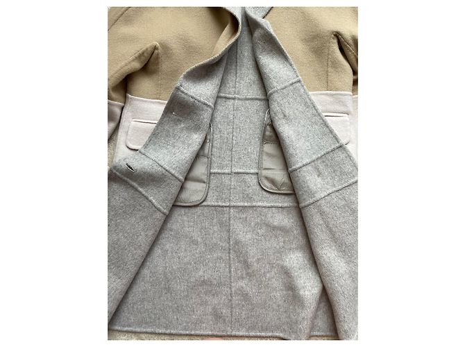 Max Mara Wollmantel Colorblock Camel Rosa Bordeaux Mehrfarben - Ansicht 6