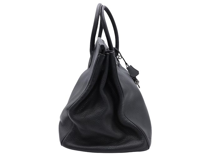 Hermès HERMES BIRKIN 40 Sac Palladium Hardware en Cuir Togo Noir - vue 3