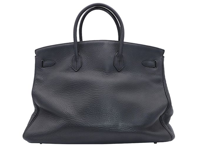 Hermès HERMES BIRKIN 40 Sac Palladium Hardware en Cuir Togo Noir - vue 4
