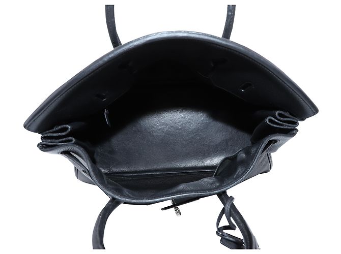 Hermès HERMES BIRKIN 40 Sac Palladium Hardware en Cuir Togo Noir - vue 5