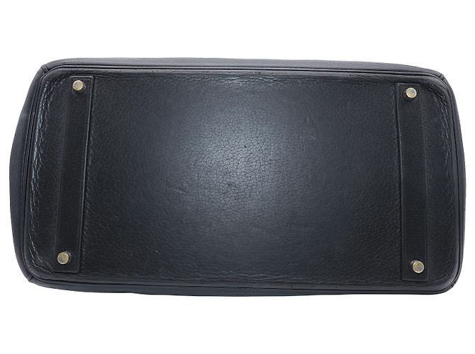 Hermès HERMES BIRKIN 40 Sac Palladium Hardware en Cuir Togo Noir - vue 6