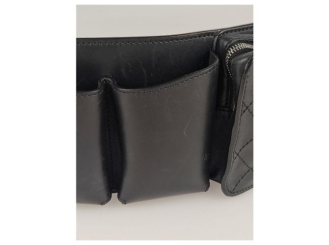 Marsupio unisex Chanel in pelle trapuntata nera Nero - vista 12