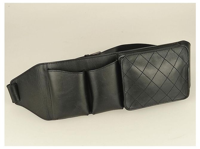 Marsupio unisex Chanel in pelle trapuntata nera Nero - vista 2