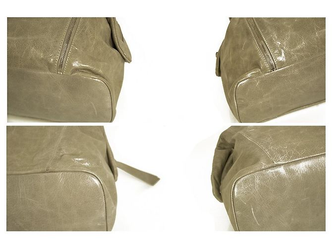 Trussardi Jeans Handtasche Bauletto aus grauem Distressed-Leder - Ansicht 4