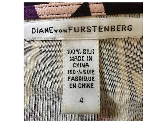 Diane Von Furstenberg DvF Vintage Kitt Seidenkleid Mehrfarben - Ansicht 4