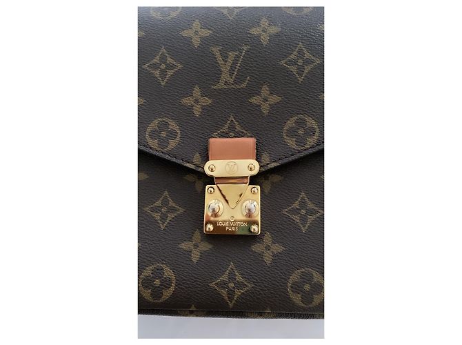 Borsa a mano Louis Vuitton Metis in pelle marrone - vista 4
