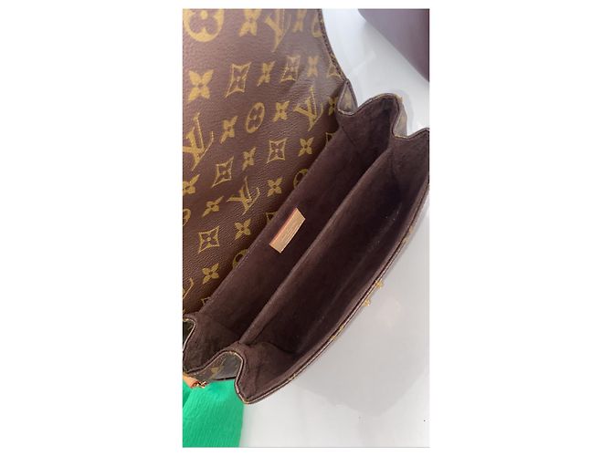 Borsa a mano Louis Vuitton Metis in pelle marrone - vista 6