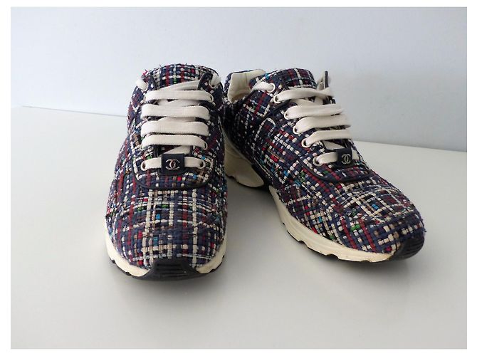 Chanel Tweed Sneaker Mehrfarbig Größe 39 Mehrfarben - Ansicht 2