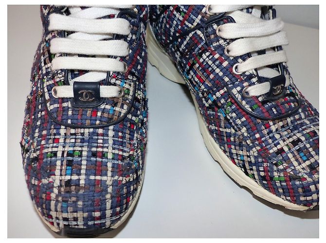 Chanel Tweed Sneaker Mehrfarbig Größe 39 Mehrfarben - Ansicht 3