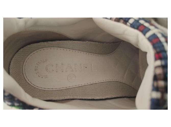 Chanel Tweed Sneaker Mehrfarbig Größe 39 Mehrfarben - Ansicht 5