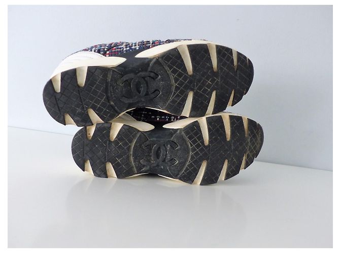 Chanel Tweed Sneaker Mehrfarbig Größe 39 Mehrfarben - Ansicht 7