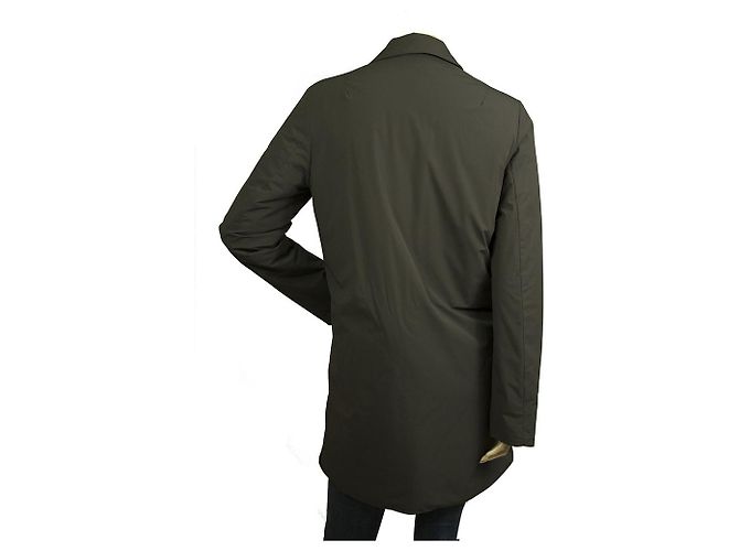 Aspesi Woman's Anthracite Gray Polyamide Padded Collared Jacket Coat size S Dark grey - view 2