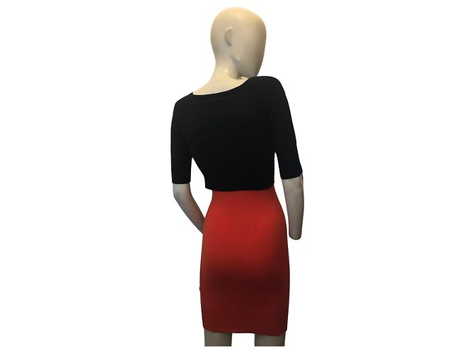 Abito bicolore Karen Millen Nero Arancione - vista 2