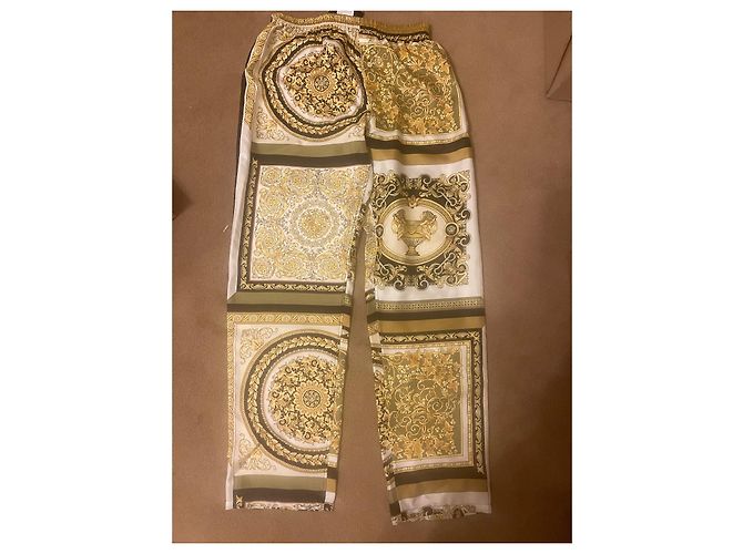 Pantalones Versace de seda amarillo - vista 2