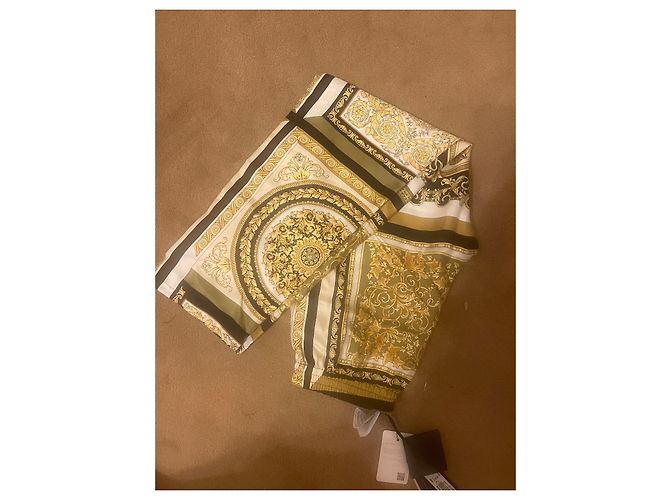 Pantalones Versace de seda amarillo - vista 3