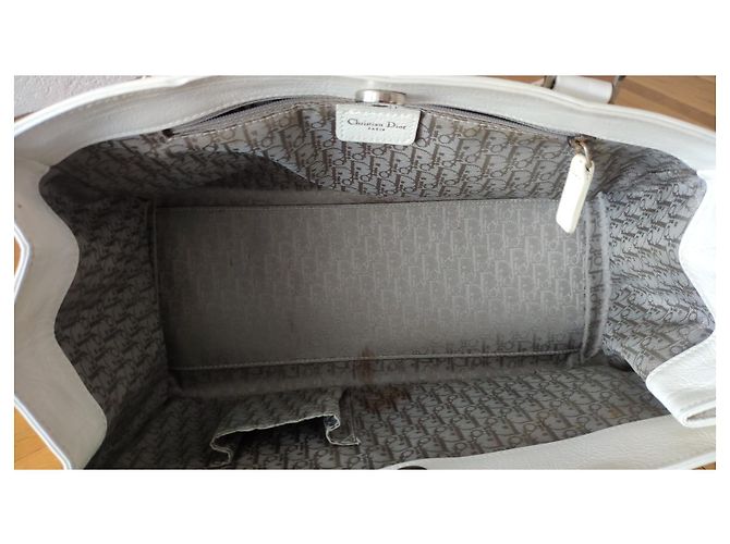 Christian Dior Flight Borsa in pelle bianca Bianco - vista 5