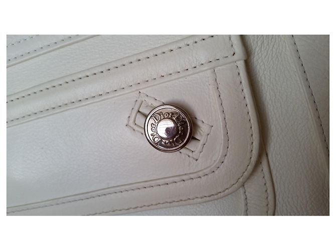 Christian Dior Flight Borsa in pelle bianca Bianco - vista 9