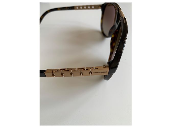 Occhiali da sole Chopard Aviator Neri Oro Metallo Nero D'oro - vista 2
