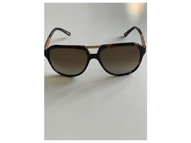 Occhiali da sole Chopard Aviator Neri Oro Metallo Nero D'oro - vista 5