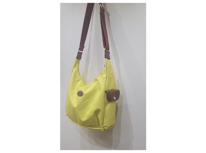 Longchamp borsa hobo mezzaluna gialla Giallo - vista 4