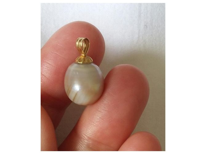 inconnue Tahitiperlen-Anhänger mit GOLD-Bügel 18 K (750 E) - Ansicht 3
